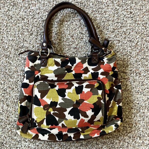 Relic Brand Collection Handbag Vintage Style Canvas Floral Camouflage Tote Purse - Picture 2 of 11